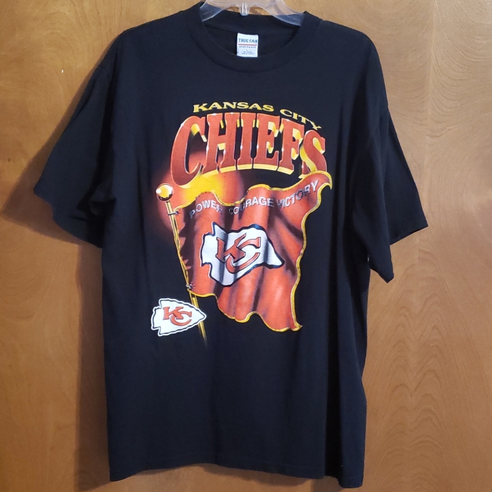 Chiefs football T-shirt Black size Large